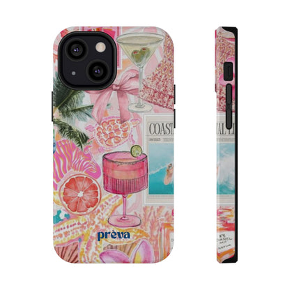 Pink Cocktail Collage Phone Case