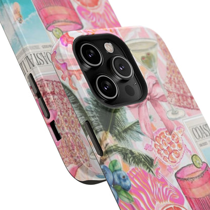 Pink Cocktail Collage Phone Case