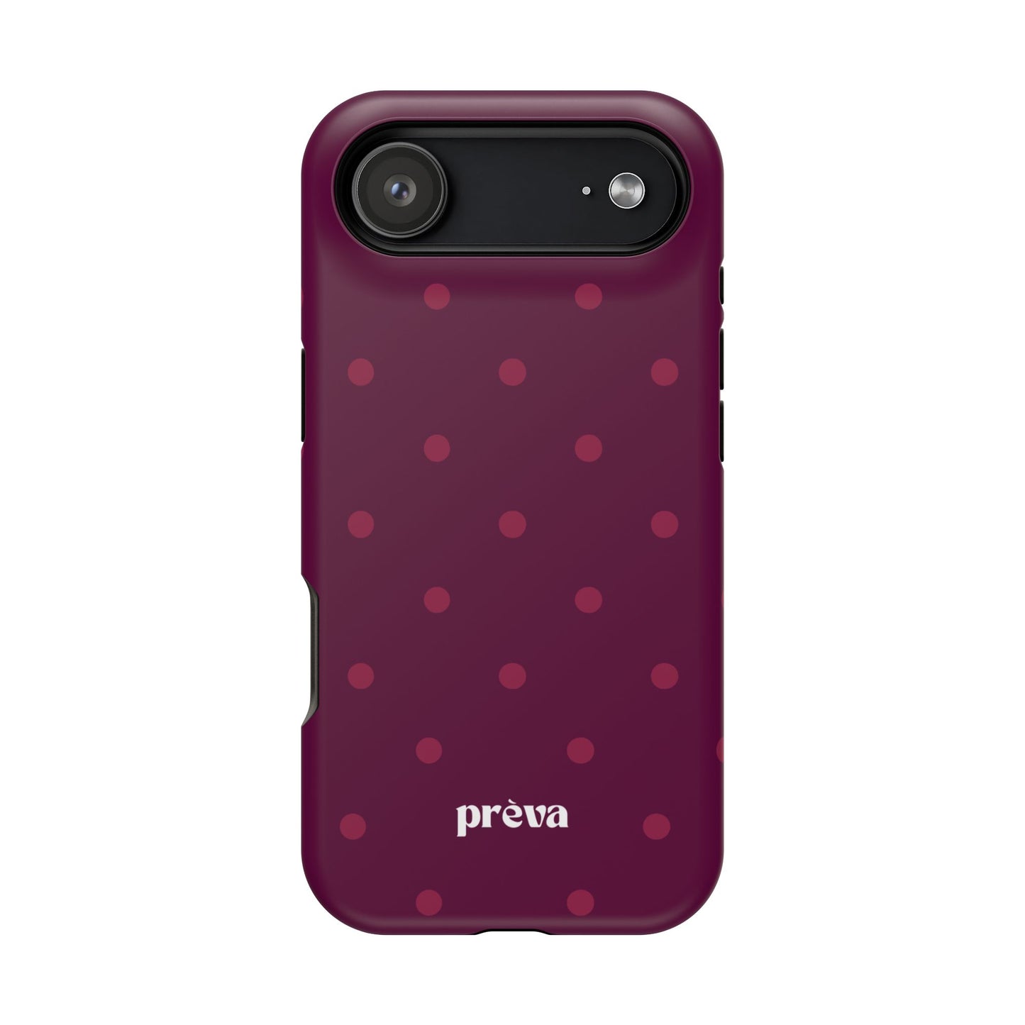 Maroon Polka Dots Phone Case