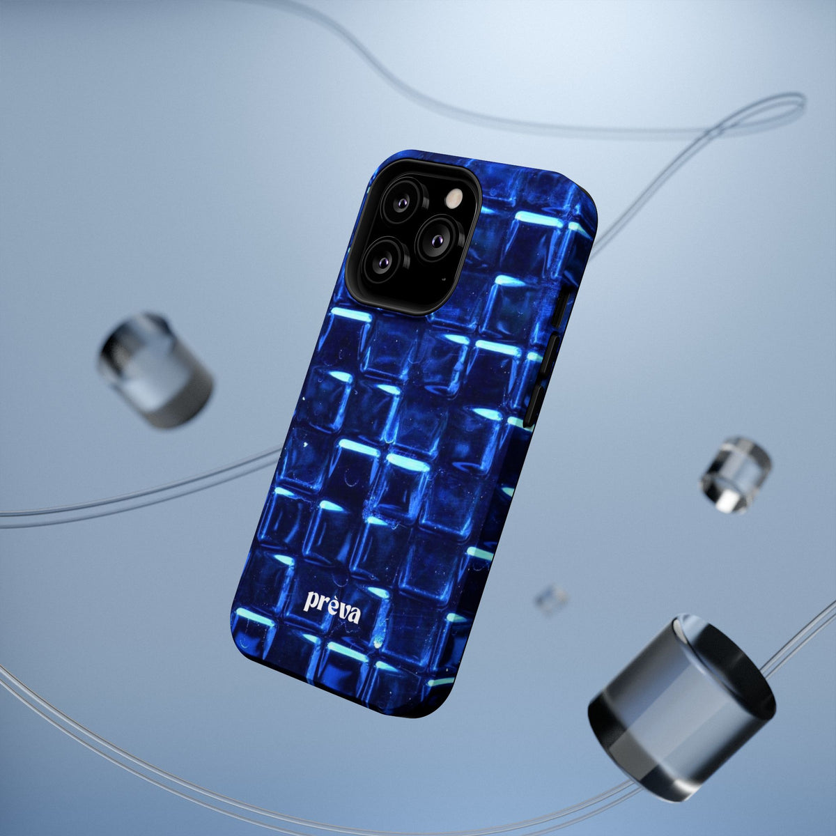 Blue Glass Tile Impact-Resistant Phone Case