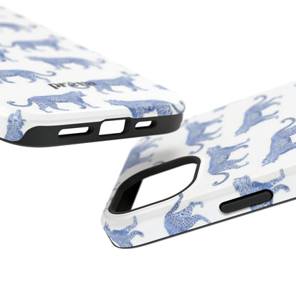 Blue Leopard Pattern Phone Case