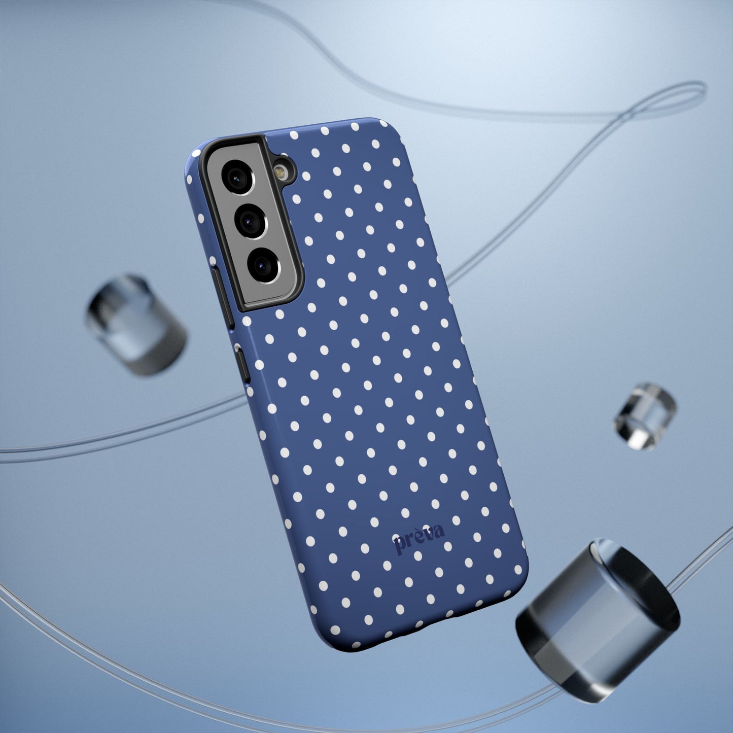 Navy Polka Dot Phone Case