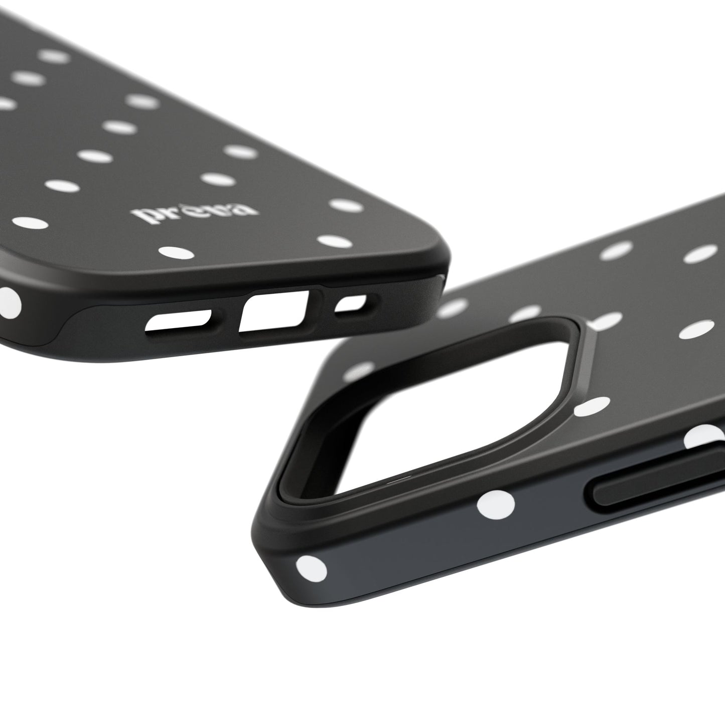 Black with White Polka Dots Phone Case