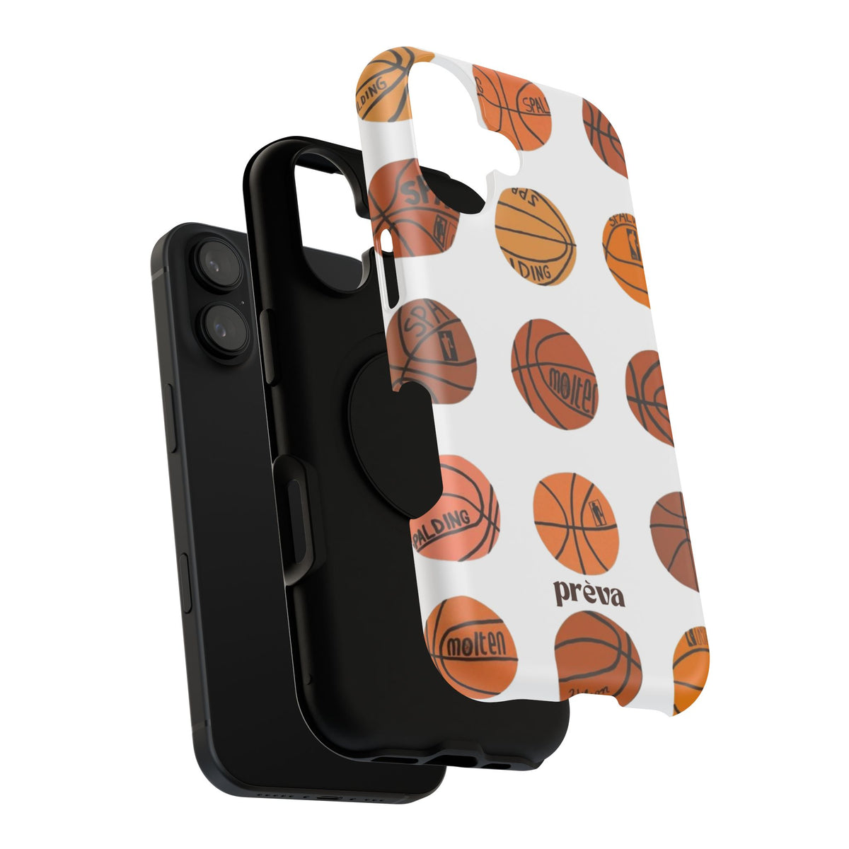 White Basketball Phone Case