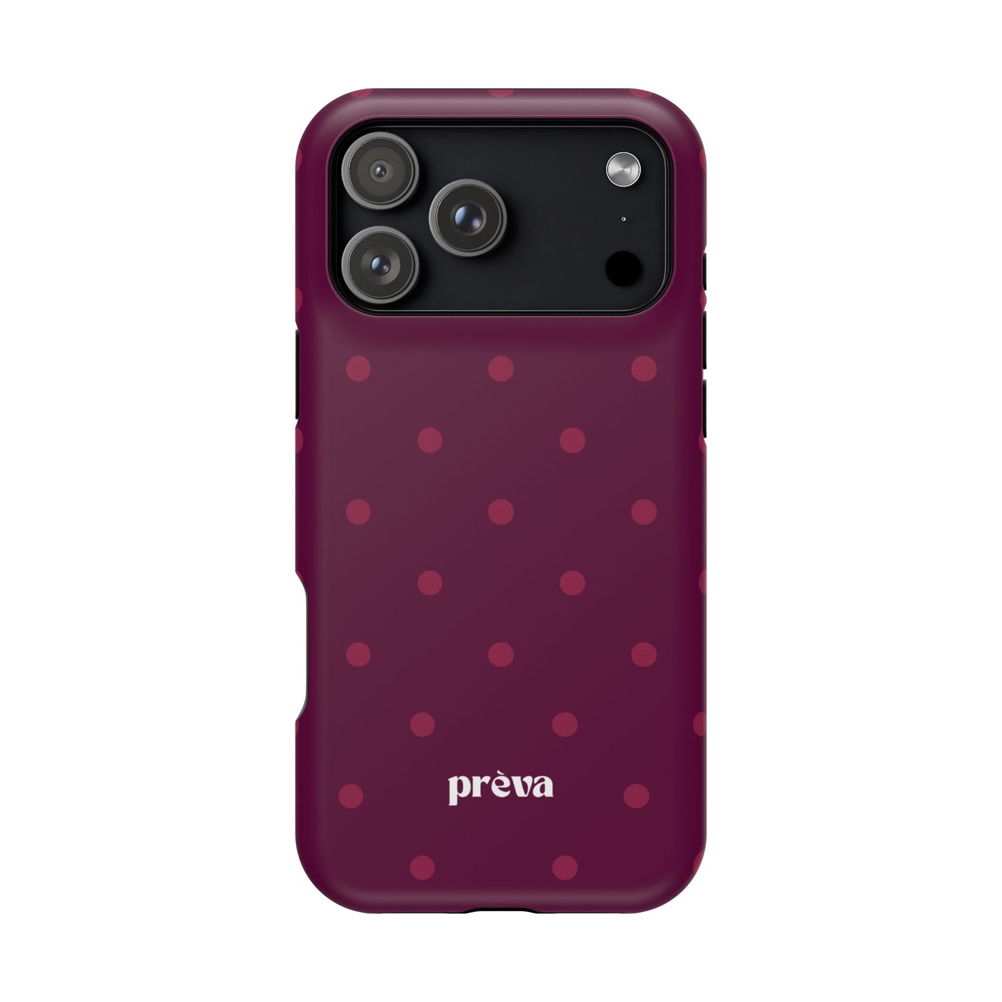 Maroon Polka Dots Phone Case