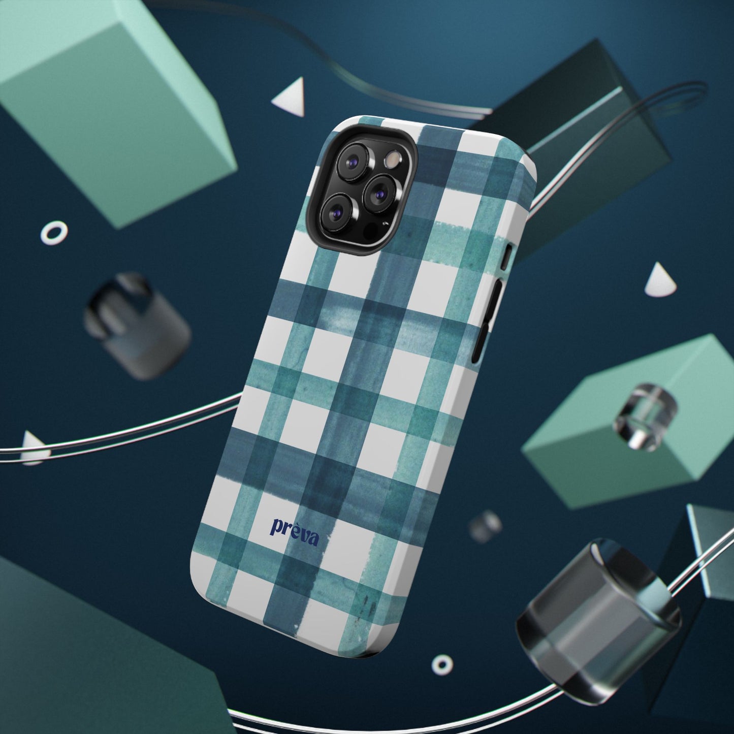 Teal Plaid Phone Case