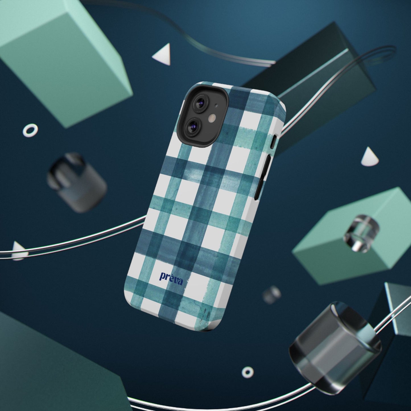 Teal Plaid Phone Case