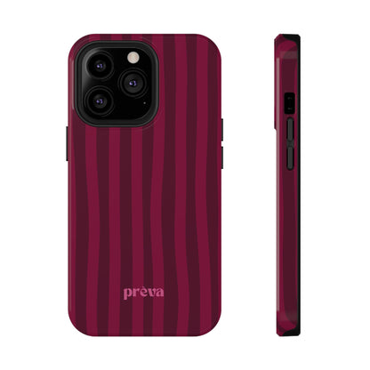 Burgandy Stripes x Ava Dudderar Phone Case