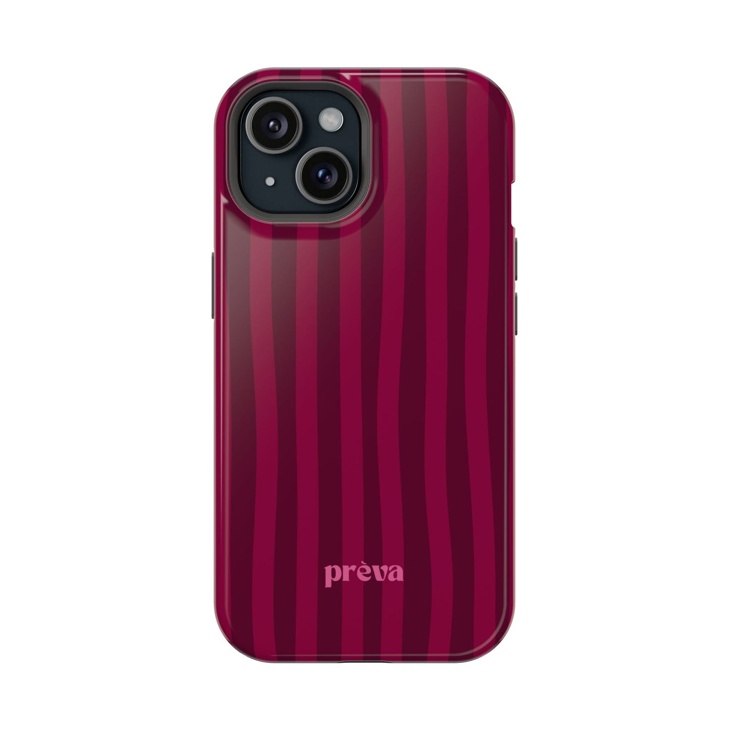 Burgandy Stripes x Ava Dudderar Phone Case