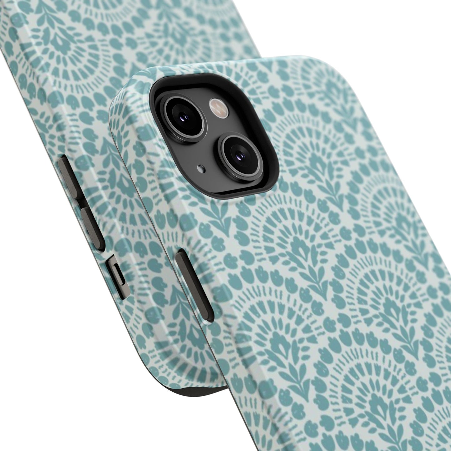 Aqua Lace Pattern Phone Case