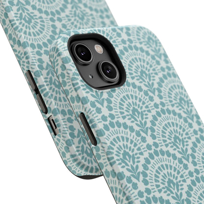 Aqua Lace Pattern Phone Case