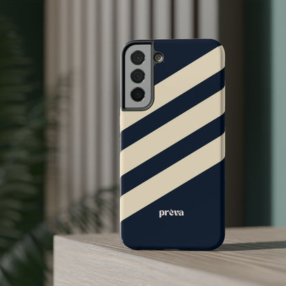 Striped Navy & Cream Phone Case