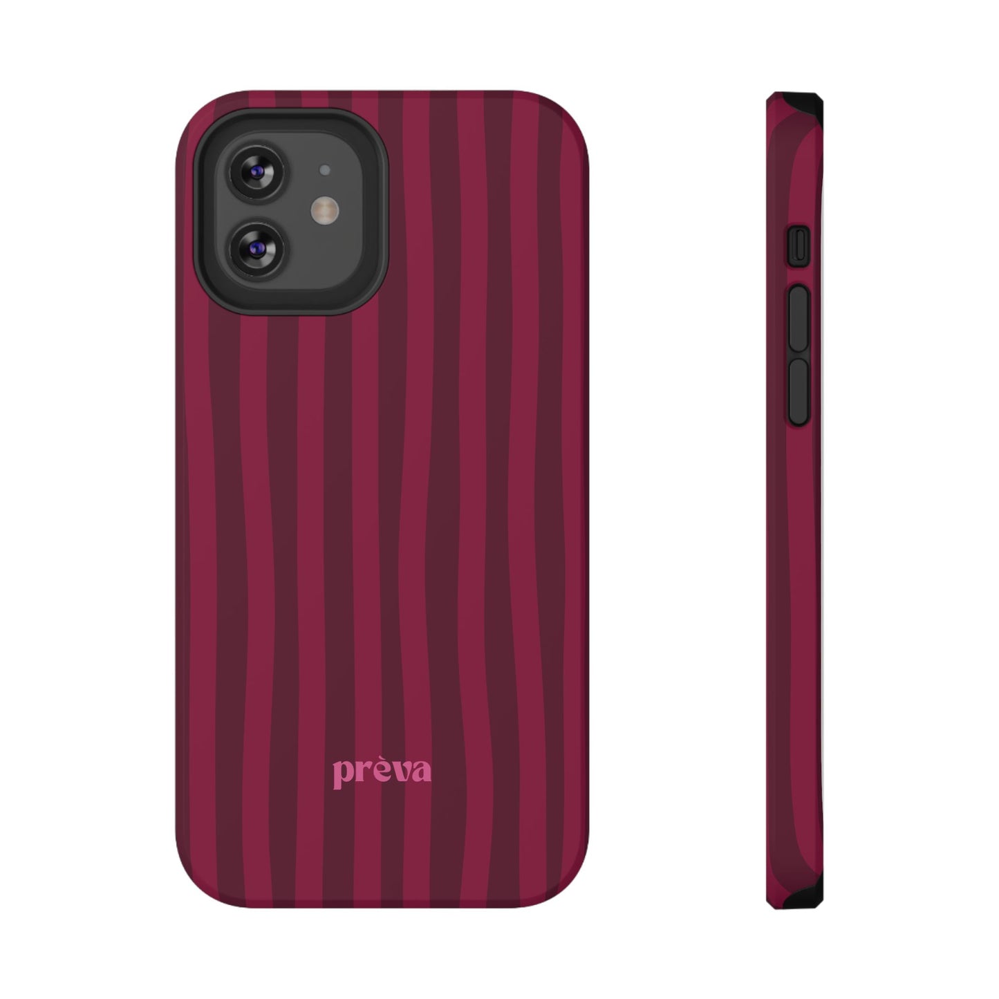 Burgandy Stripes x Ava Dudderar Phone Case