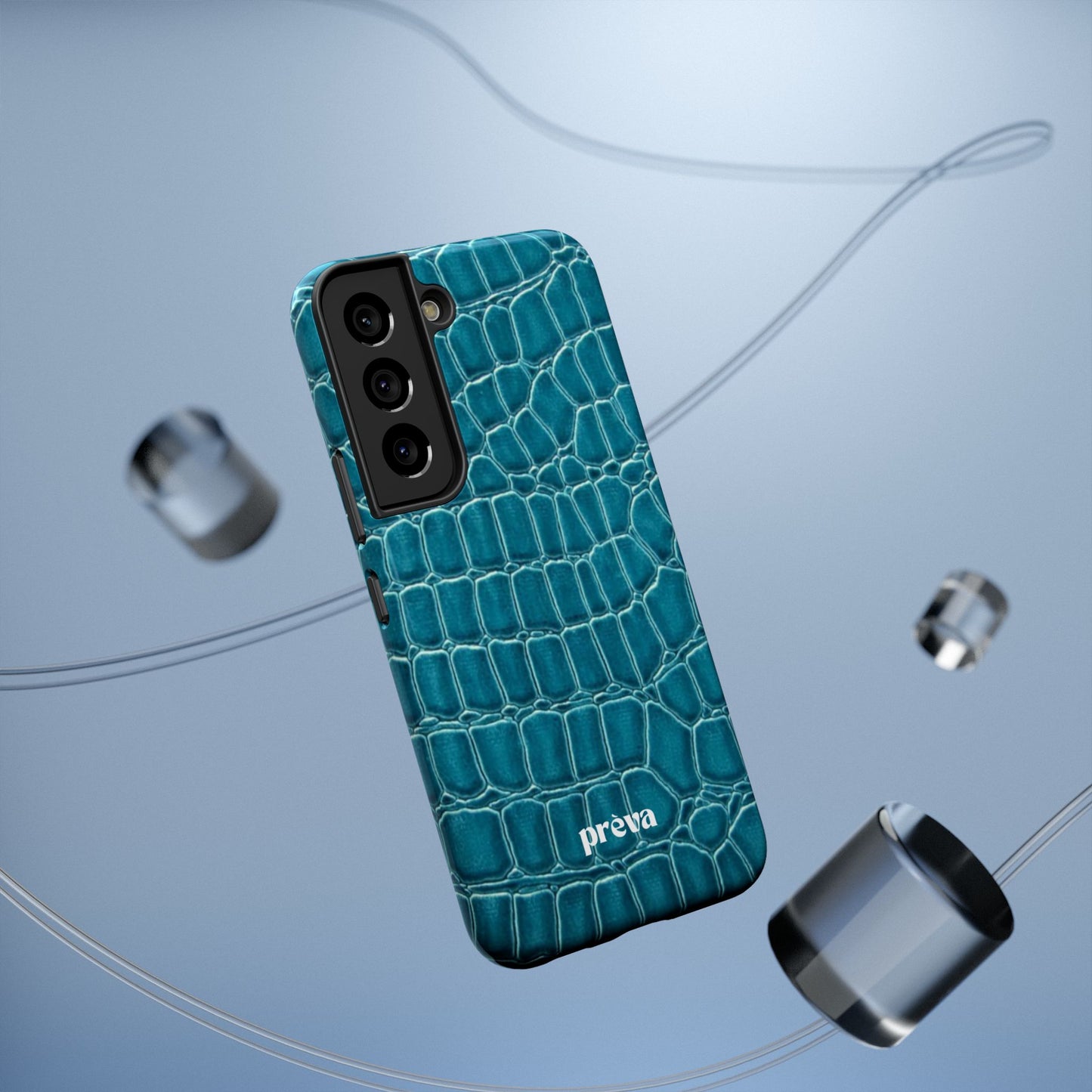 Teal Croc Phone Case
