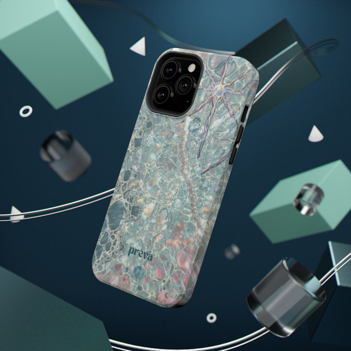 Marbled Seafoam Impact-Resistant Phone Case