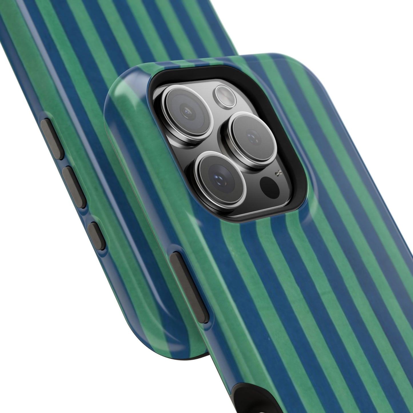 Green & Blue Stripes Phone Case