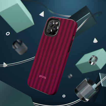 Burgandy Stripes x Ava Dudderar Phone Case