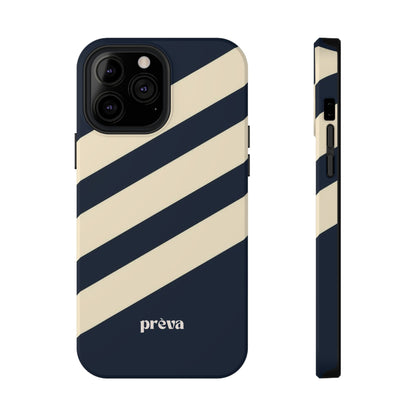 Striped Navy & Cream Phone Case