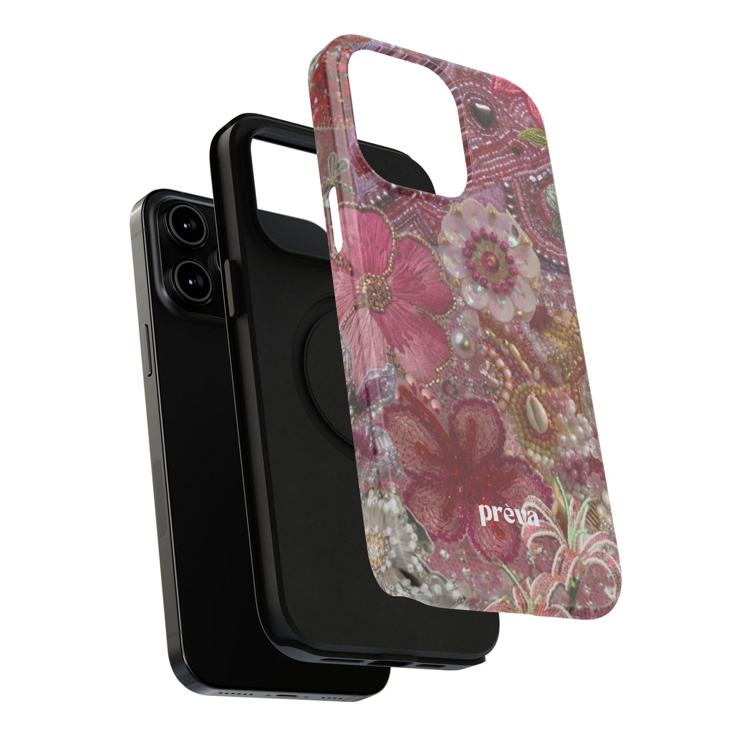 Floral Embroidery Phone Case