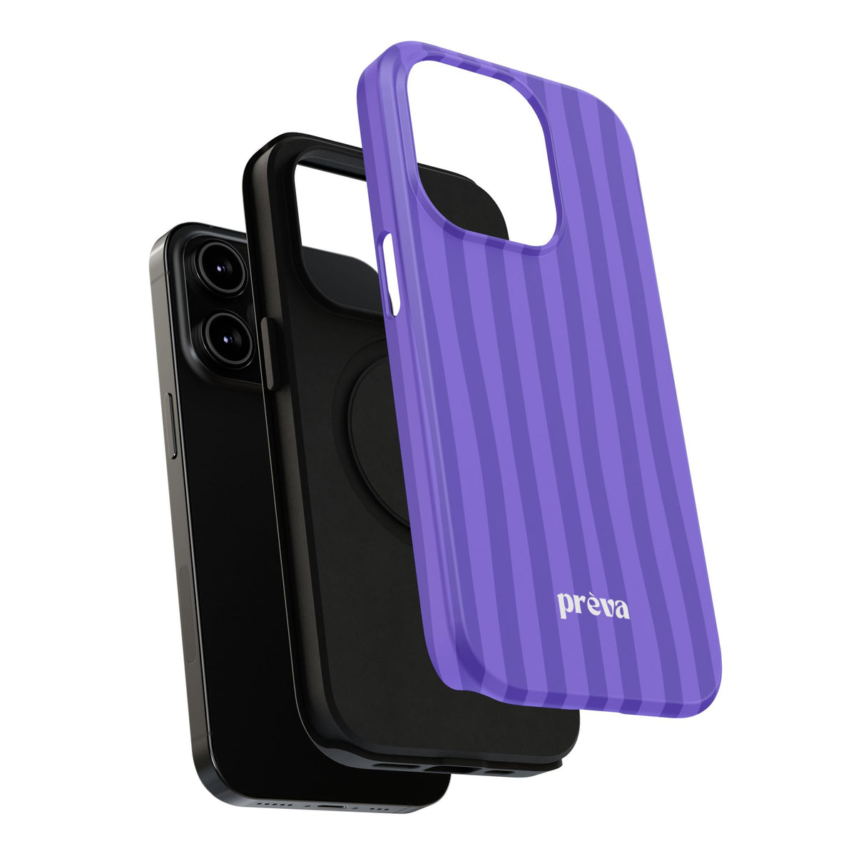 Dark Purple Stripes Phone Case