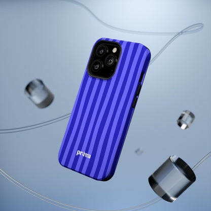 Neon Blue Stripes Phone Case