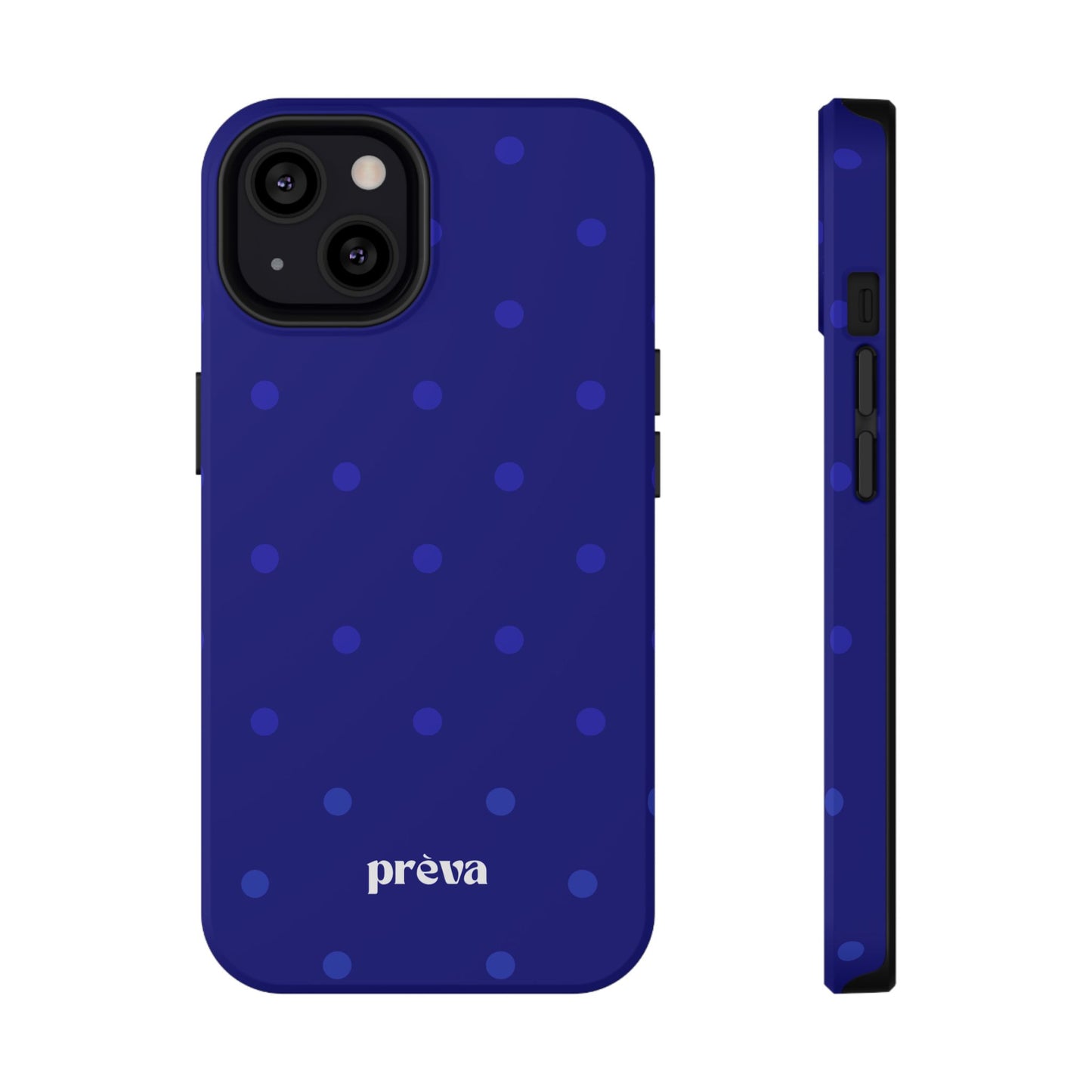 Dark Blue Polka Dots Phone Case