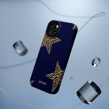 Navy Leopard Star Phone Case