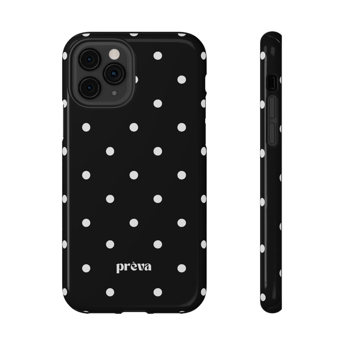 Black with White Polka Dots Phone Case