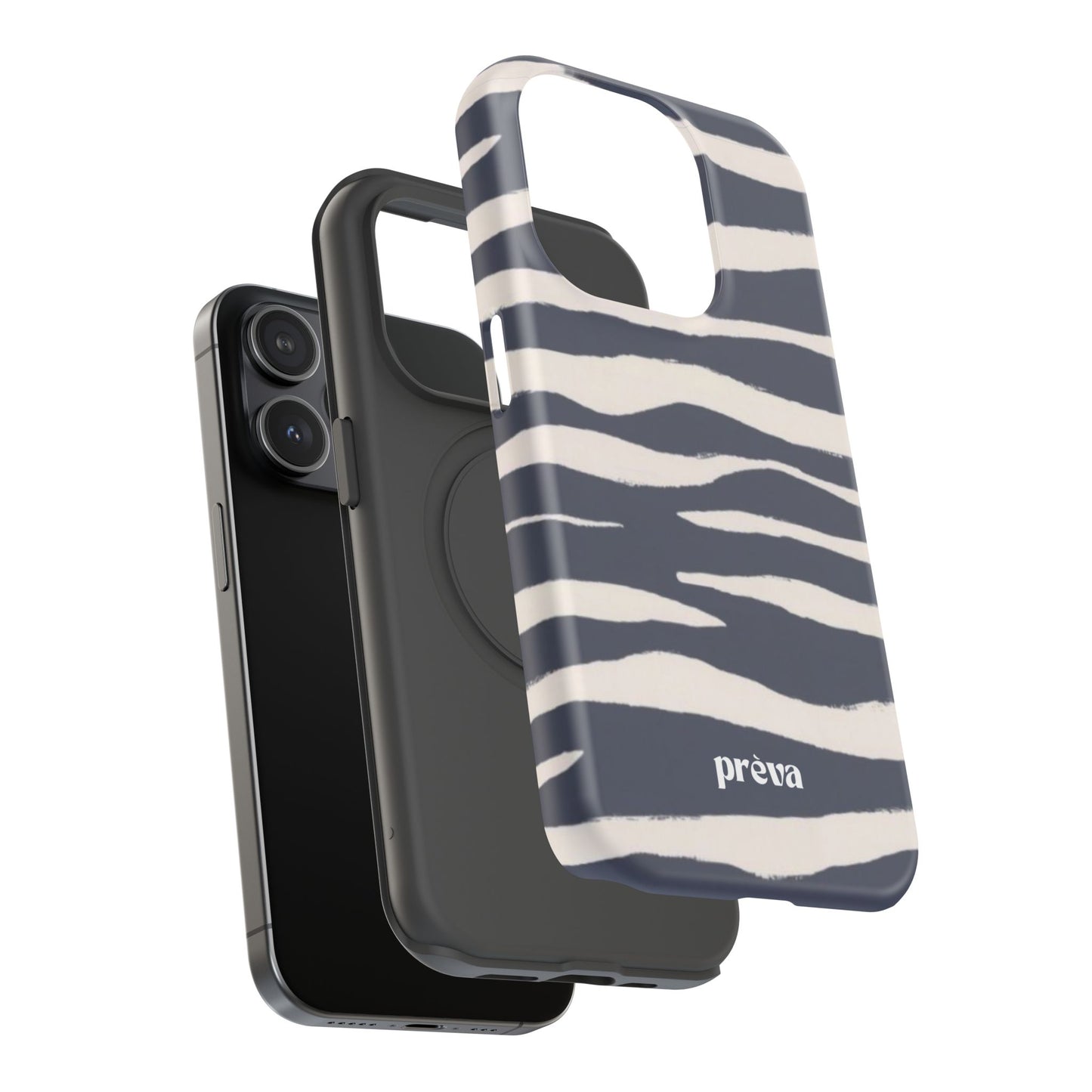 Navy & Cream Zebra Phone Case