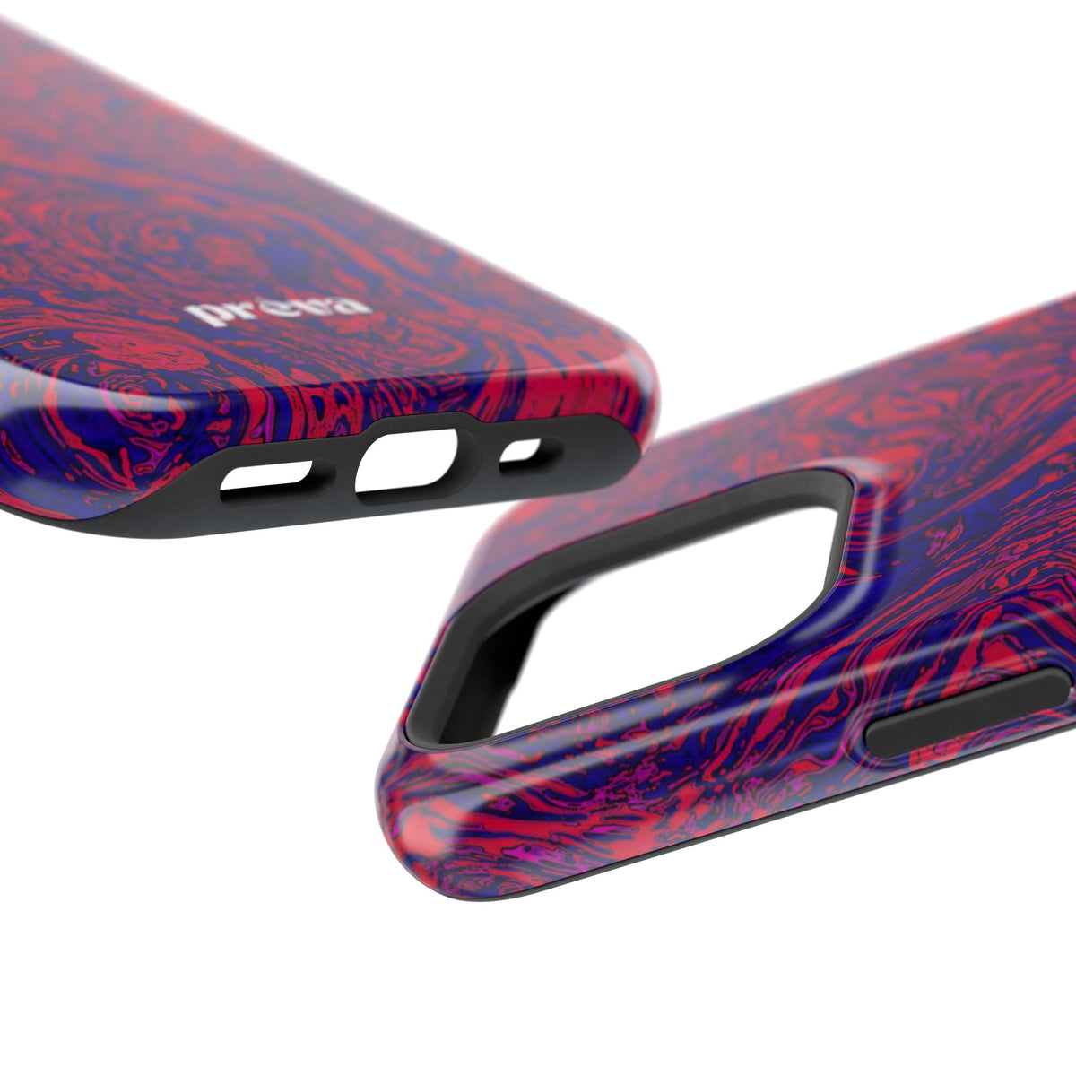 Marbled Red & Purple Impact Phone Case