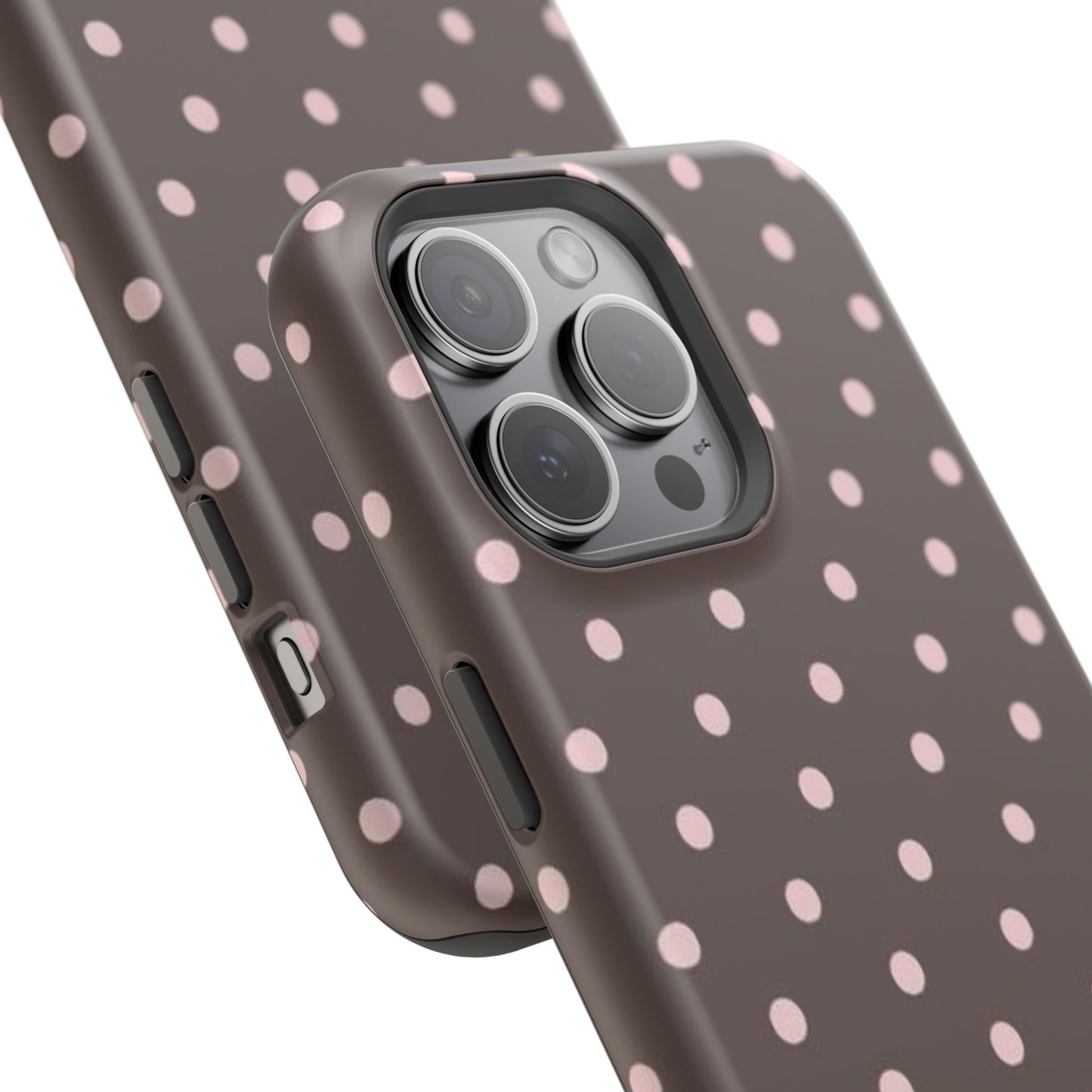 Brown and Pink Polka Dot Phone Case