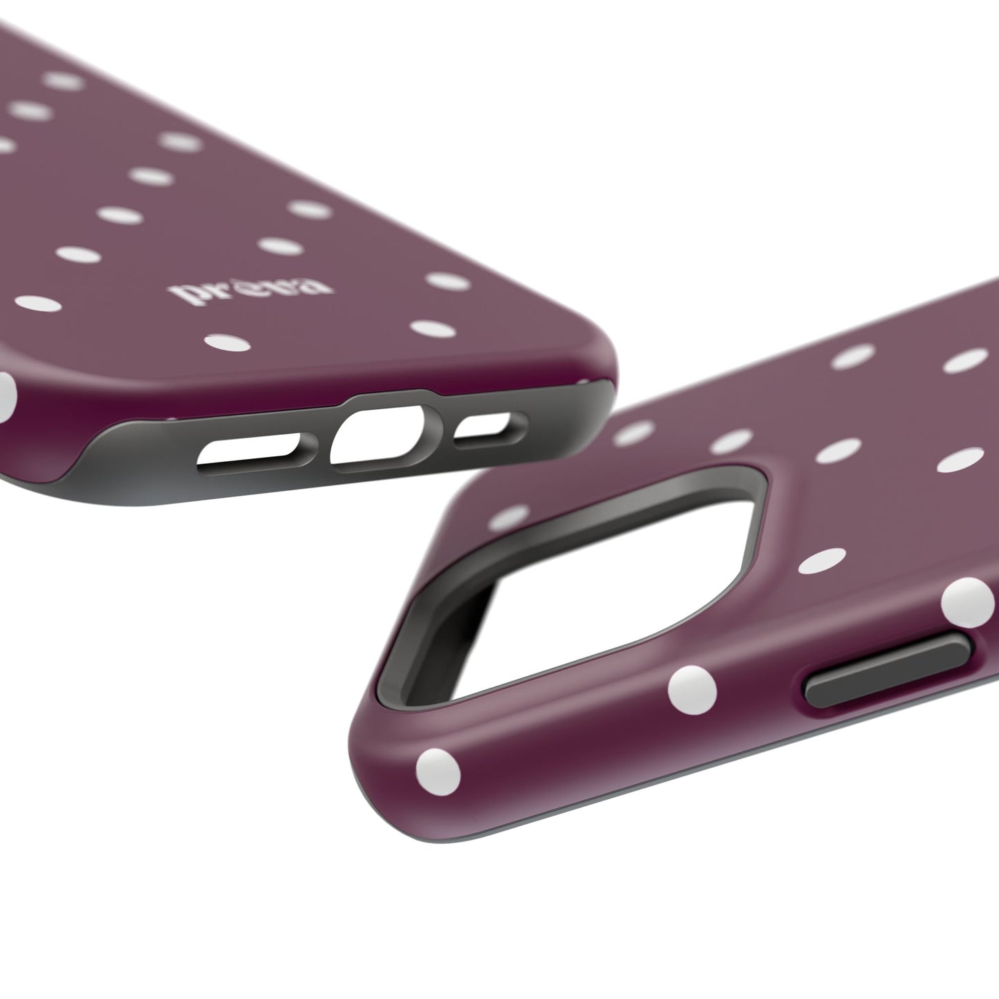 Maroon Polka Dot Phone Case