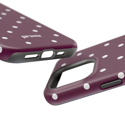 Maroon Polka Dot Phone Case
