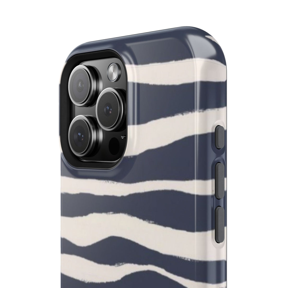 Navy & Cream Zebra Phone Case