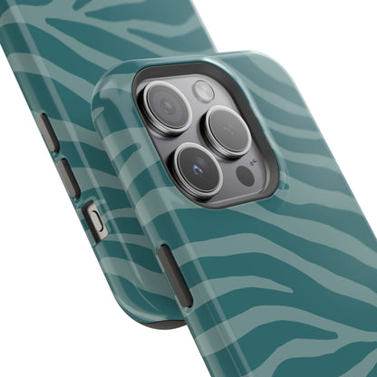 Teal Zebra Phone Case