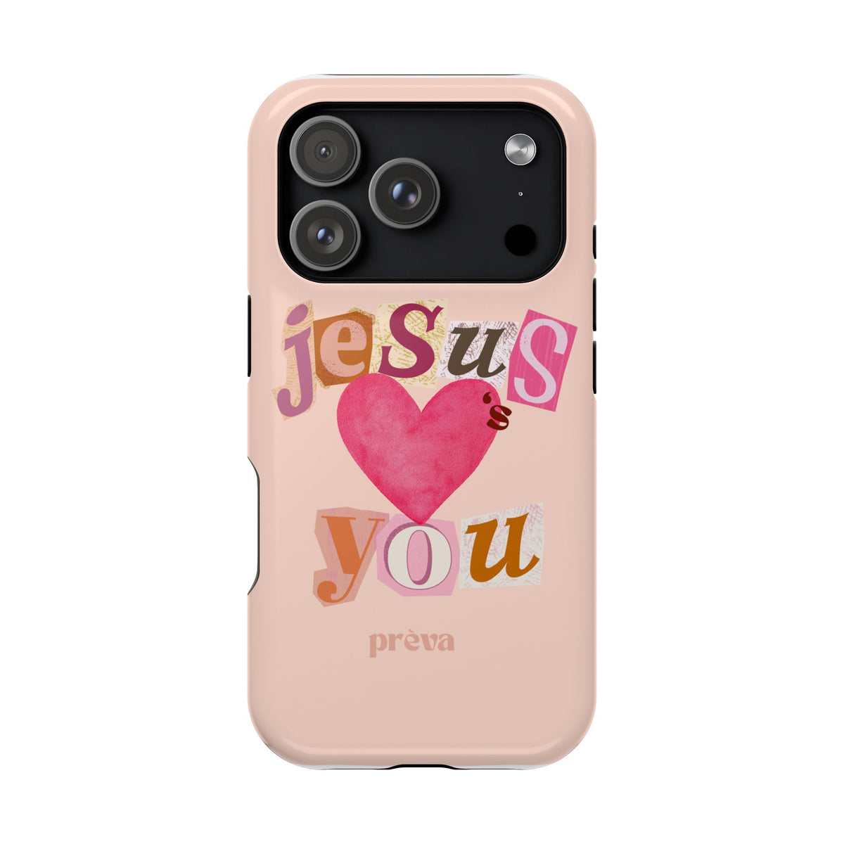Pink Jesus Loves You Phone Case