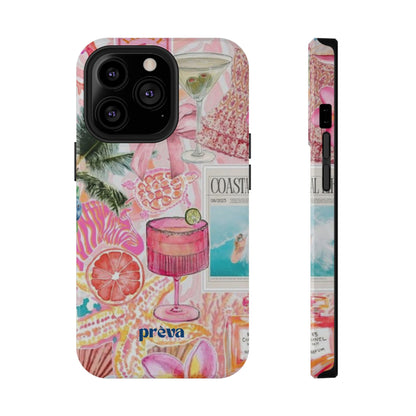 Pink Cocktail Collage Phone Case