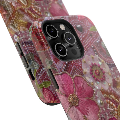 Floral Embroidery Phone Case