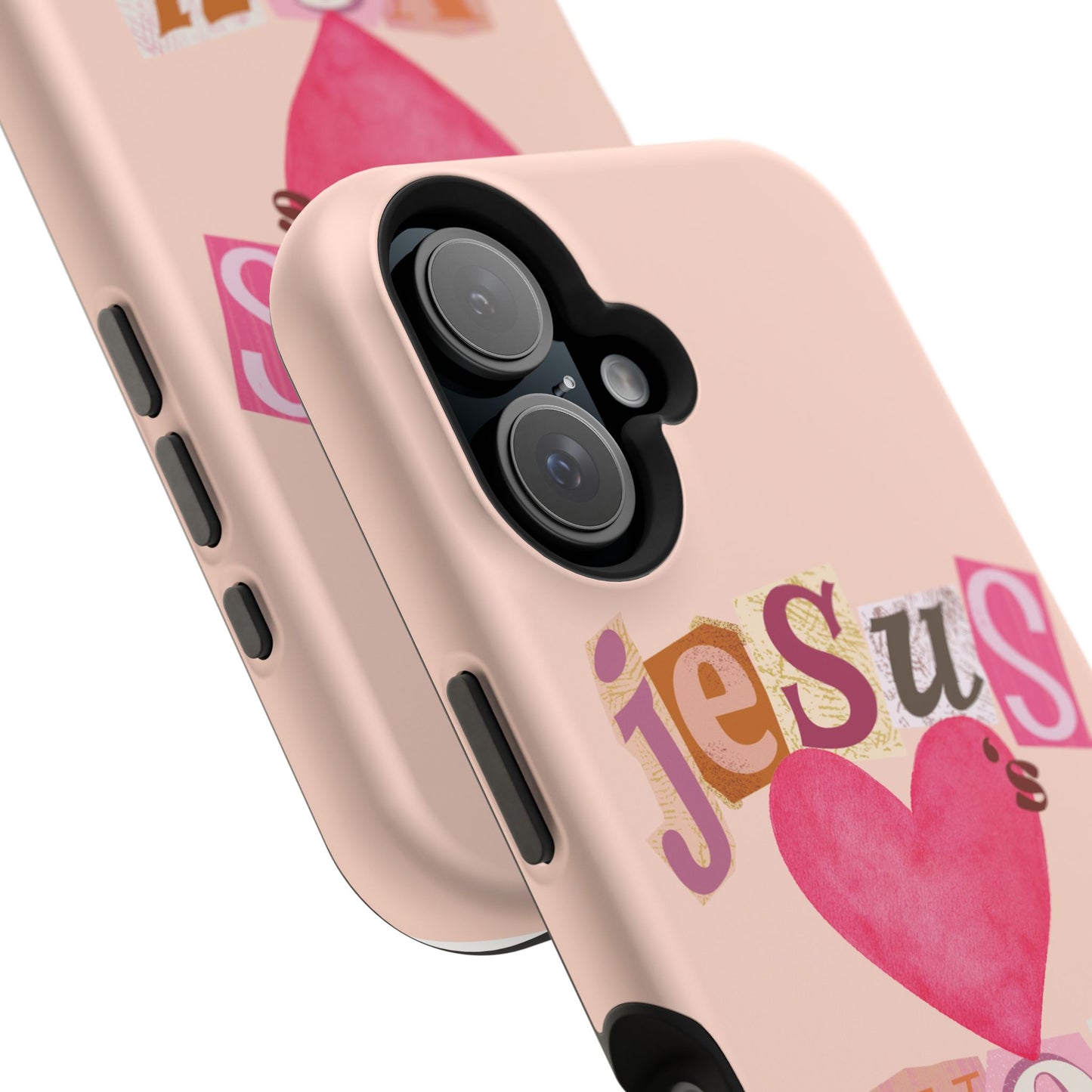Pink Jesus Loves You Phone Case