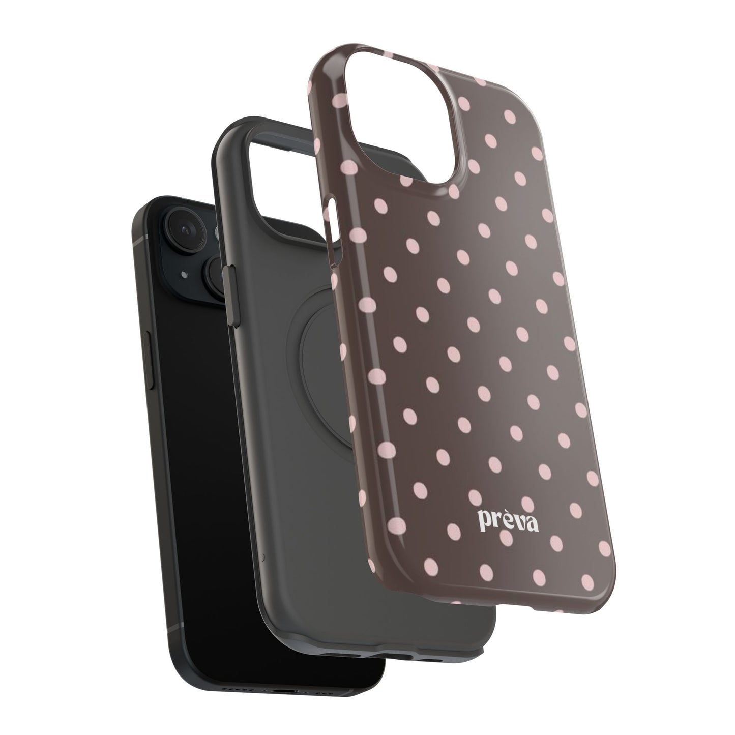 Brown and Pink Polka Dot Phone Case