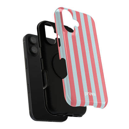 Coral & Teal Stripes Phone Case