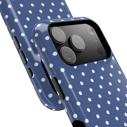 Navy Polka Dot Phone Case