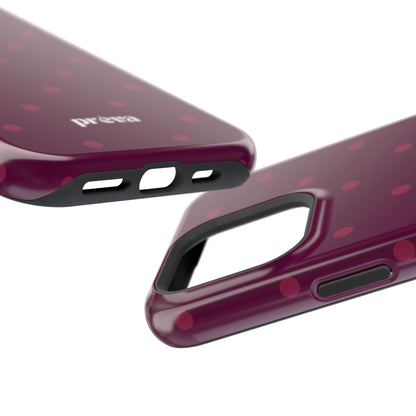 Maroon Polka Dots Phone Case