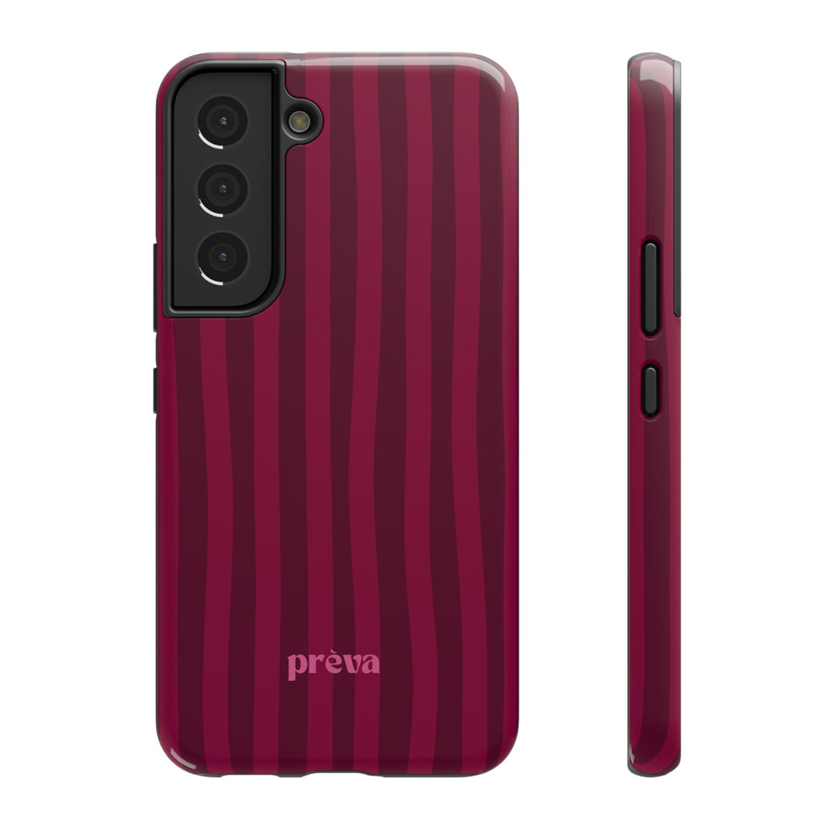 Burgandy Stripes x Ava Dudderar Phone Case