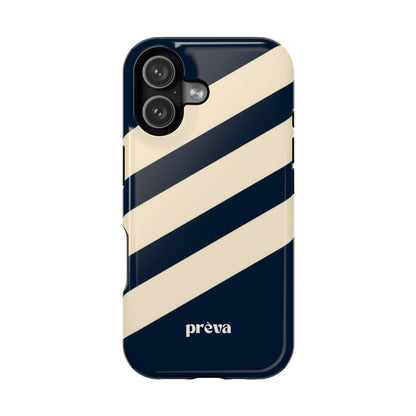 Striped Navy & Cream Phone Case