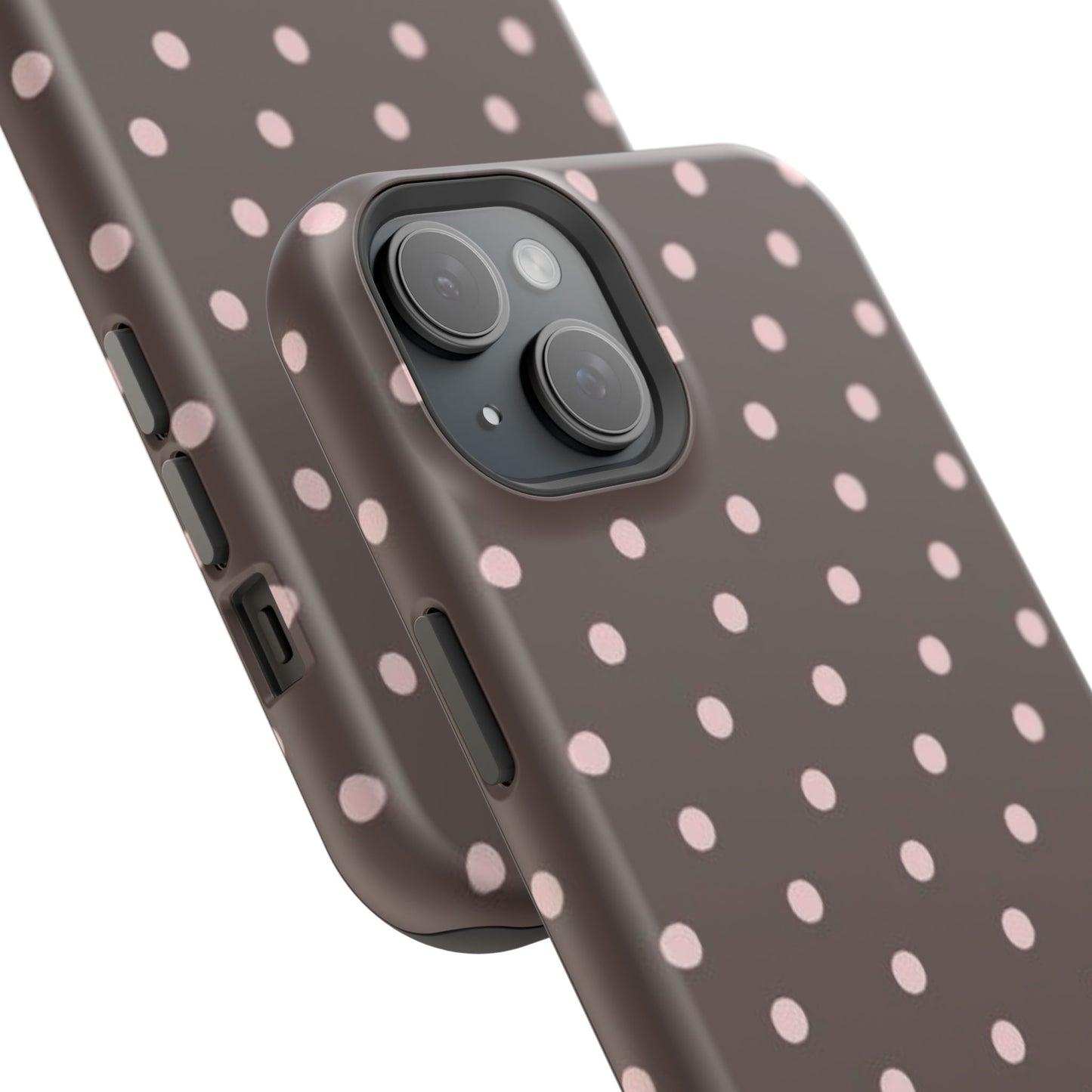 Brown and Pink Polka Dot Phone Case