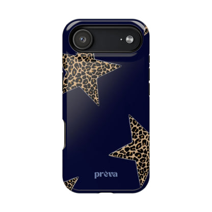 Navy Leopard Star Phone Case