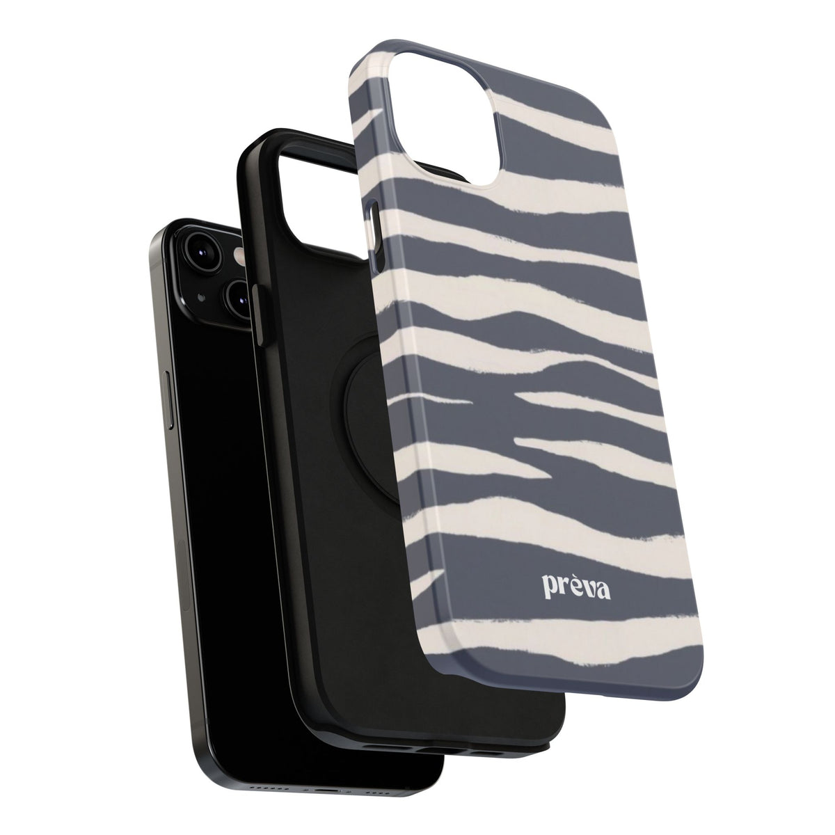 Navy & Cream Zebra Phone Case