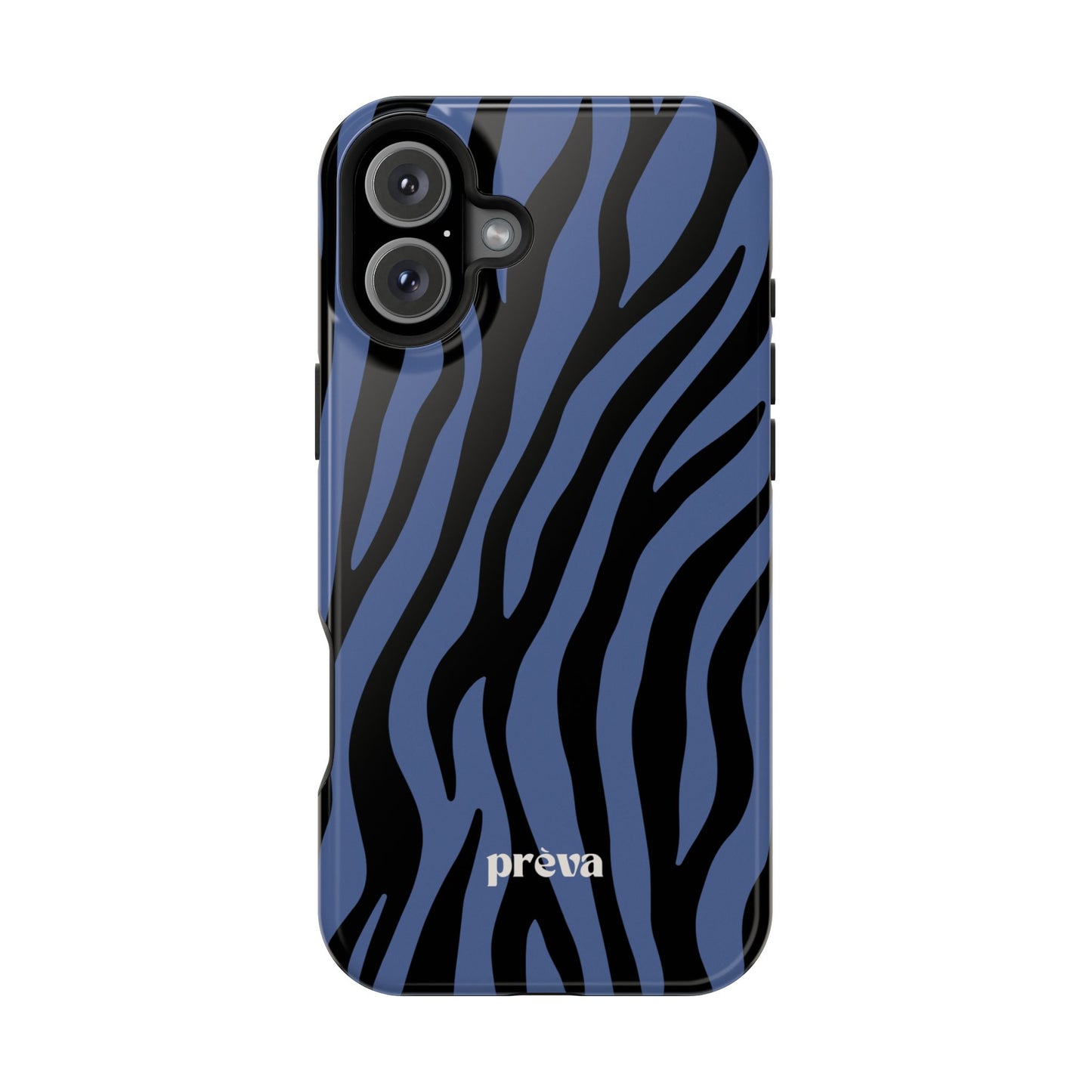 Blue & Black Zebra Stripe Phone Case