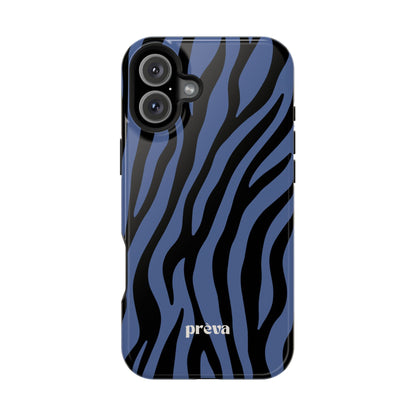 Blue & Black Zebra Stripe Phone Case